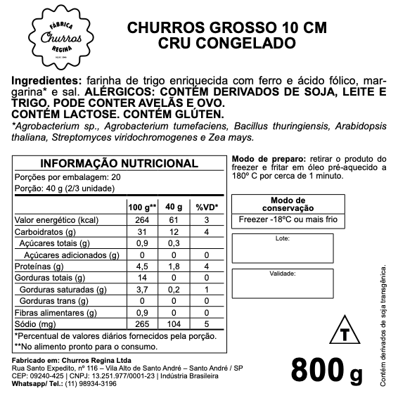 Tabela Nutricional Cru